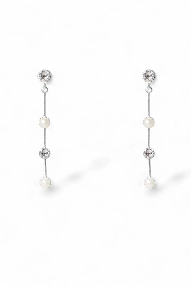 Tori Pearl & Crystal Drop Earrings